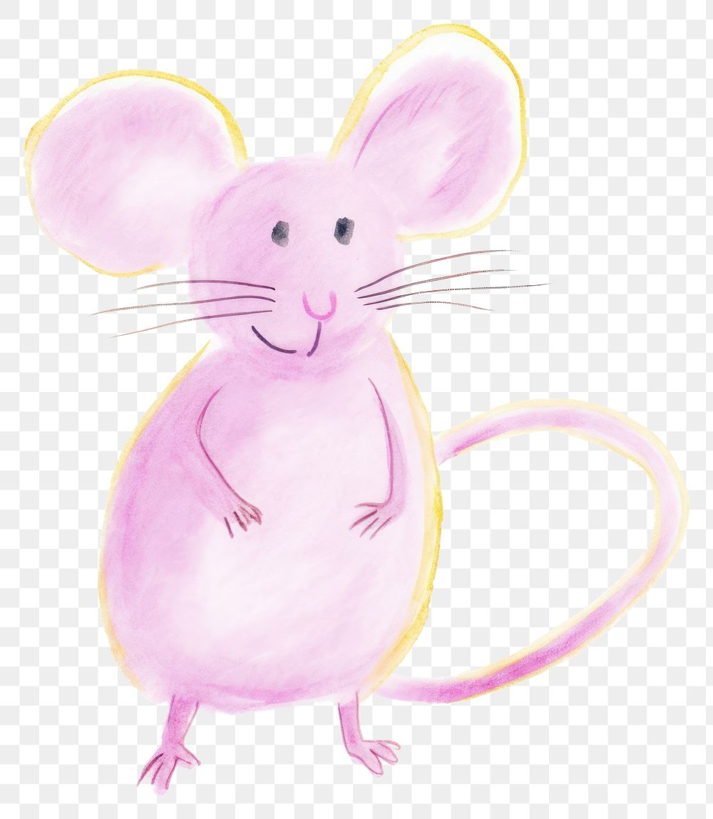 PNG  Mouse drawing animal rodent. AI generated Image by rawpixel.