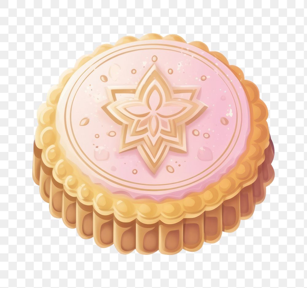 PNG Mooncake dessert icing food. 