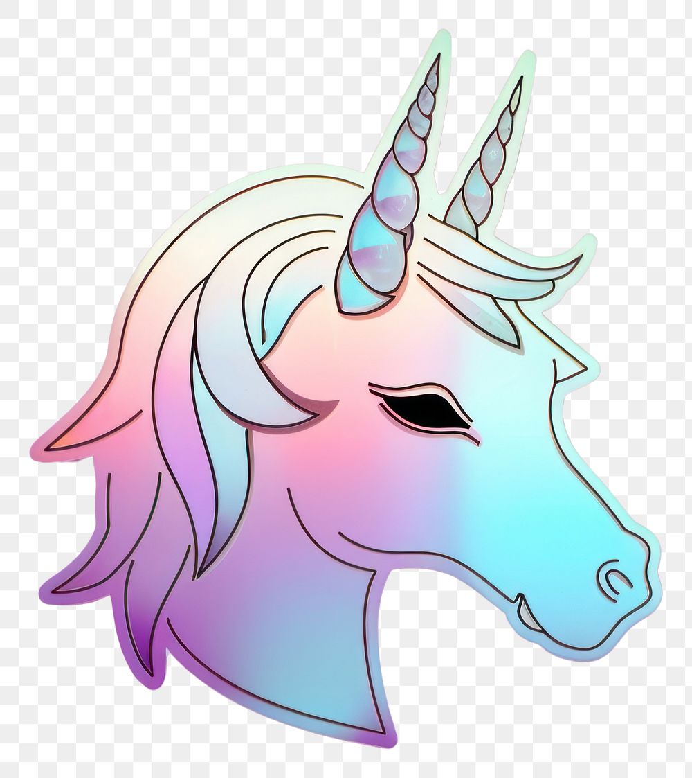 PNG Unicorn head animal mammal purple. AI generated Image by rawpixel.