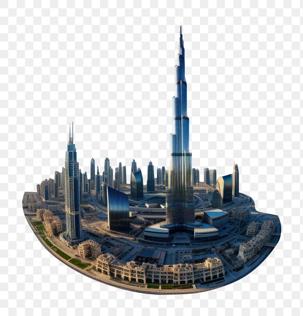 PNG Burj Khalifa Dubai architecture metropolis skyscraper