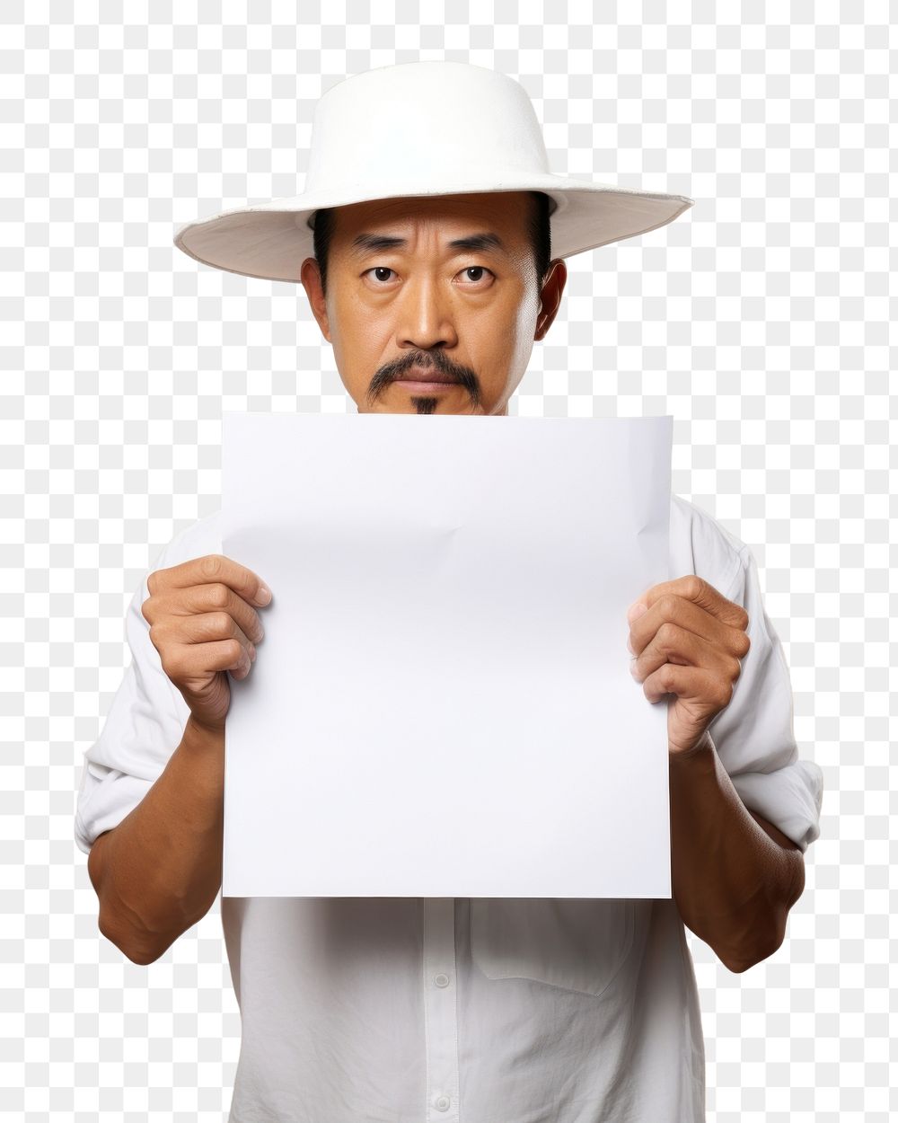 PNG A asian farmer man portrait holding paper. AI generated Image by rawpixel.