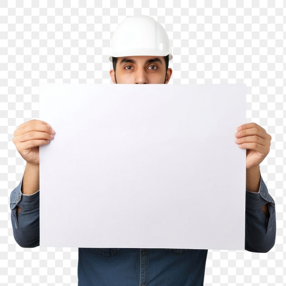 PNG A engineer man portrait holding hardhat. AI generated Image by rawpixel.