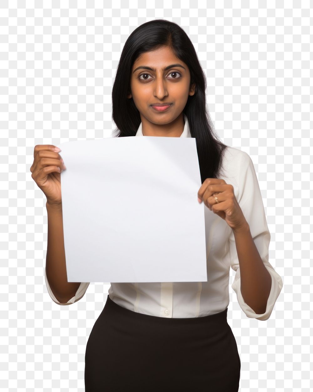 PNG A Indian business woman portrait holding adult. AI generated Image by rawpixel.