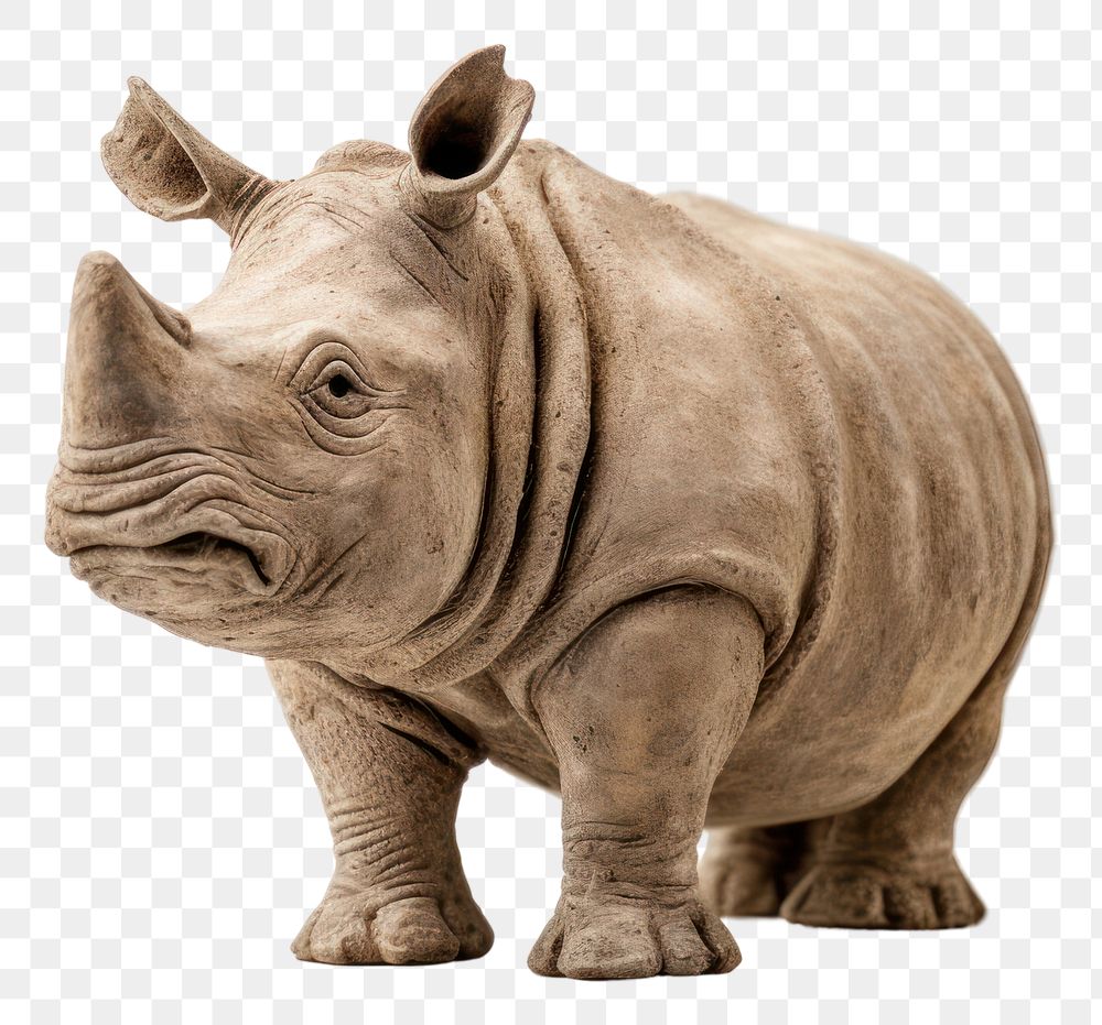 PNG Representation hippopotamus rhinoceros sculpture. AI generated Image by rawpixel.
