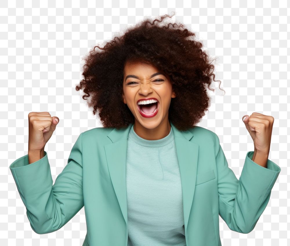 PNG Black woman laughing adult happy. 