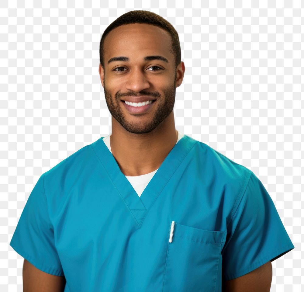 PNG Male nurse smiling adult stethoscope
