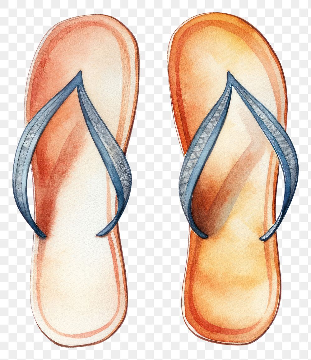 PNG Flip-flop flip-flops footwear shoe. AI generated Image by rawpixel.