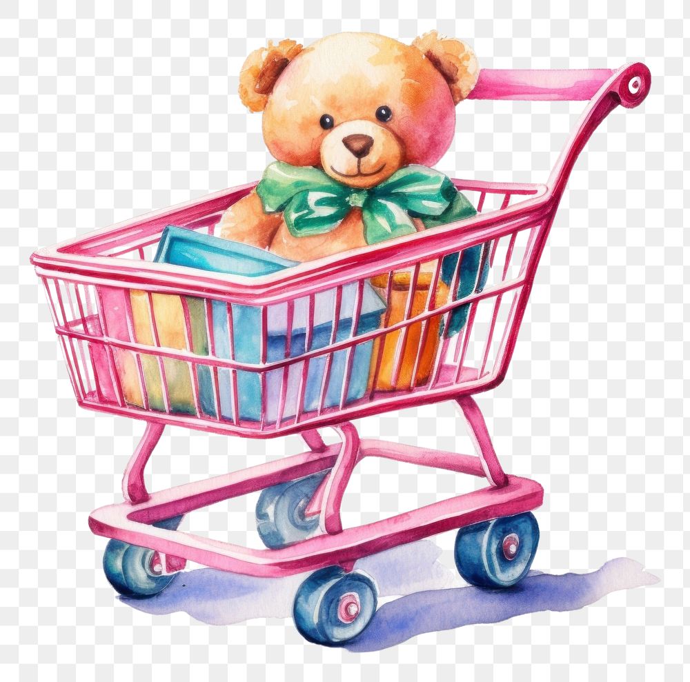 PNG  Teddy bear consumerism supermarket groceries. AI generated Image by rawpixel.