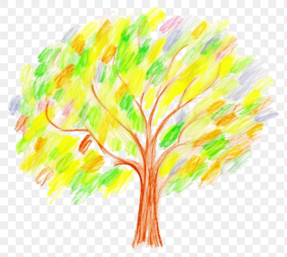 PNG  Tree drawing painting sketch. AI generated Image by rawpixel.