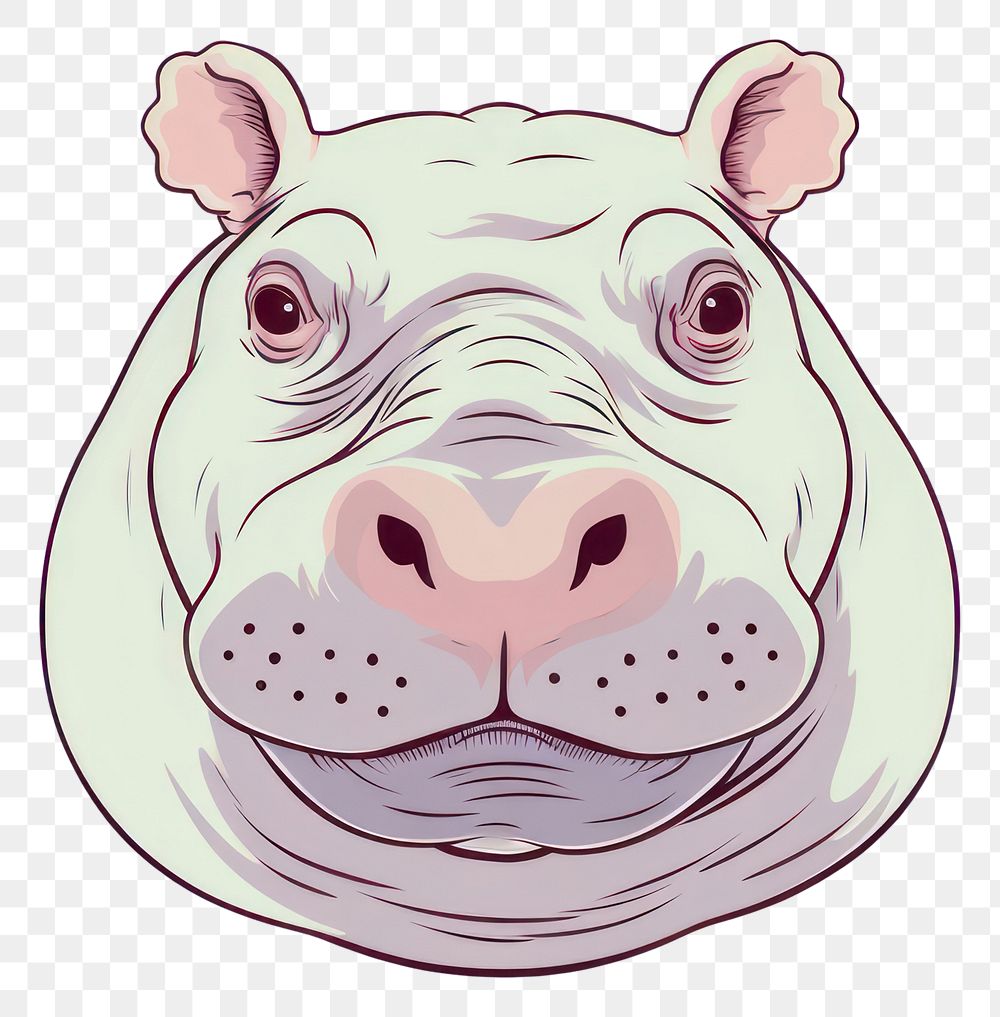 PNG Hippopotamus bulldog animal mammal. AI generated Image by rawpixel.
