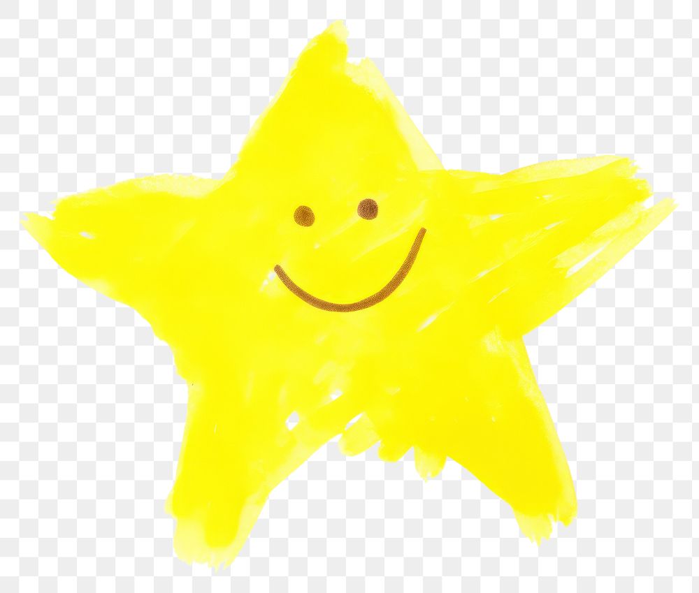 PNG  Yellow happy star white background anthropomorphic representation. AI generated Image by rawpixel.