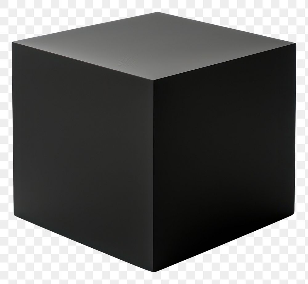 PNG  Cube furniture black white background. AI generated Image by rawpixel.