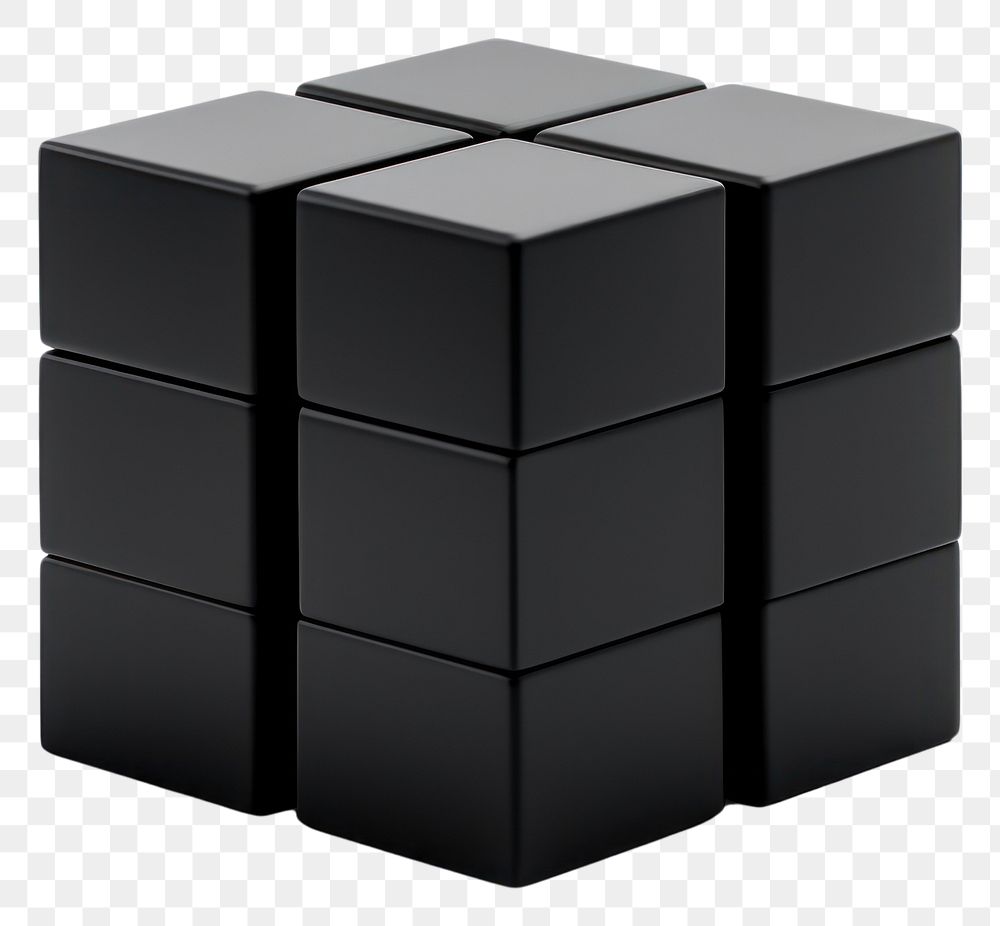 PNG  Cubic black toy white background. AI generated Image by rawpixel.