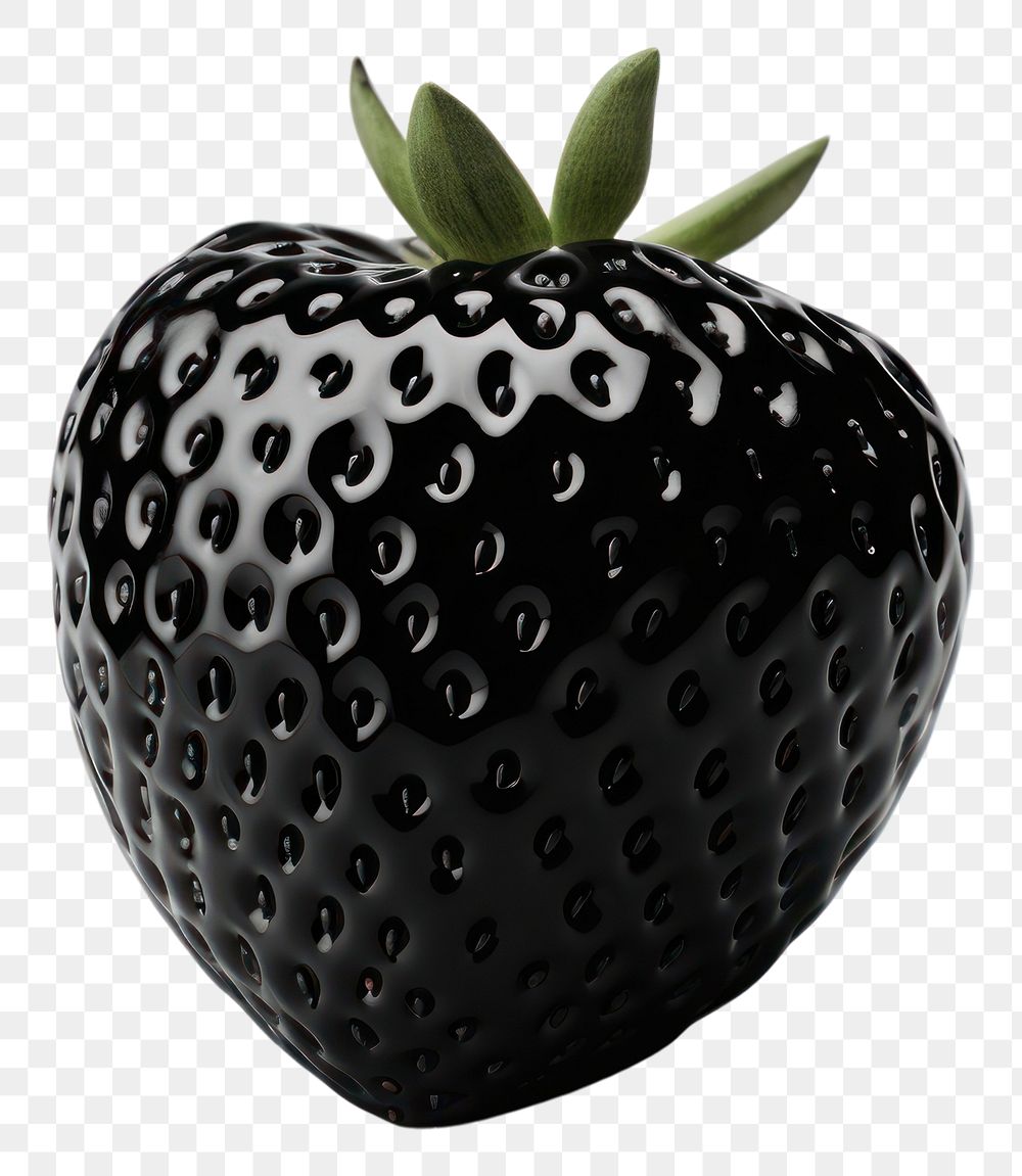 PNG  Black Strawberry strawberry fruit plant. AI generated Image by rawpixel.