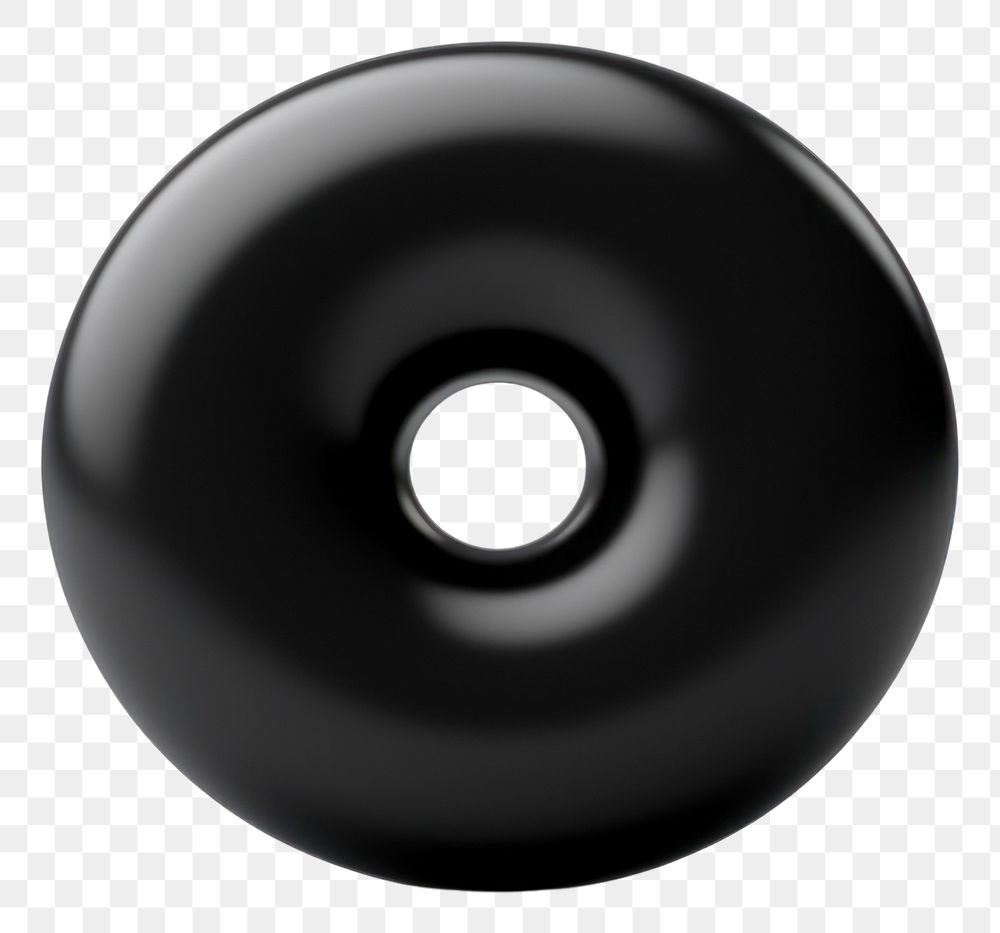 PNG  Donut black confectionery technology. AI generated Image by rawpixel.