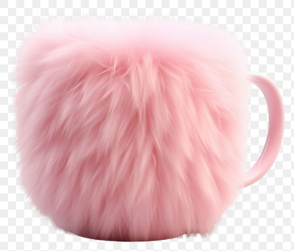 PNG Mug fur pink mug. AI generated Image by rawpixel.