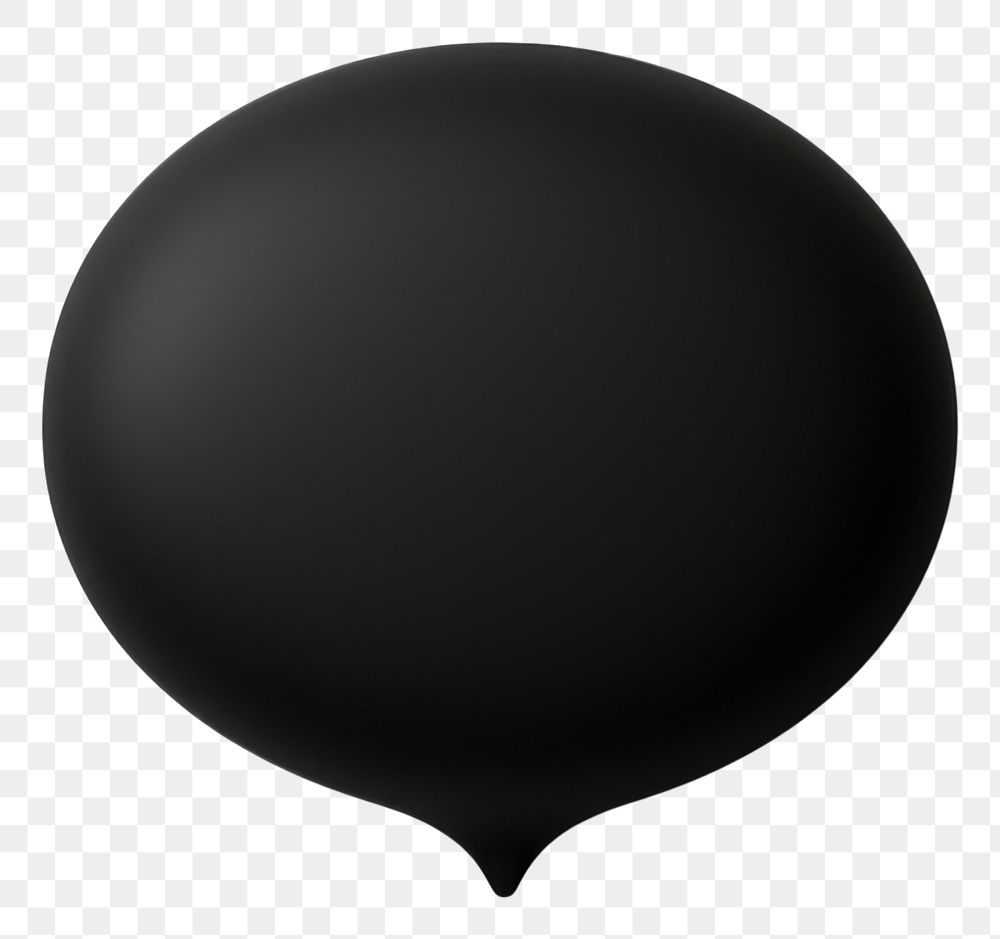 PNG  Speech bubble balloon sphere black. AI generated Image by rawpixel.