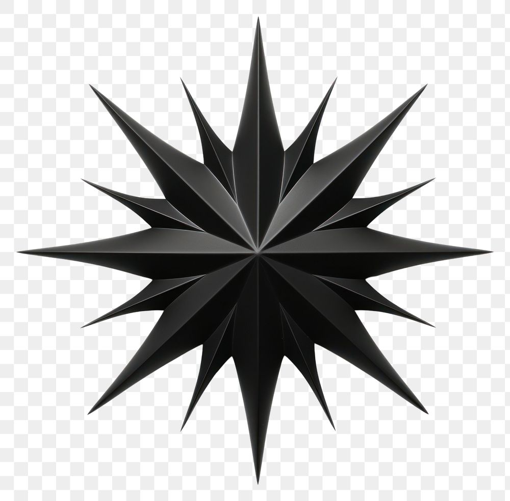 PNG  Starburst black star white background. AI generated Image by rawpixel.