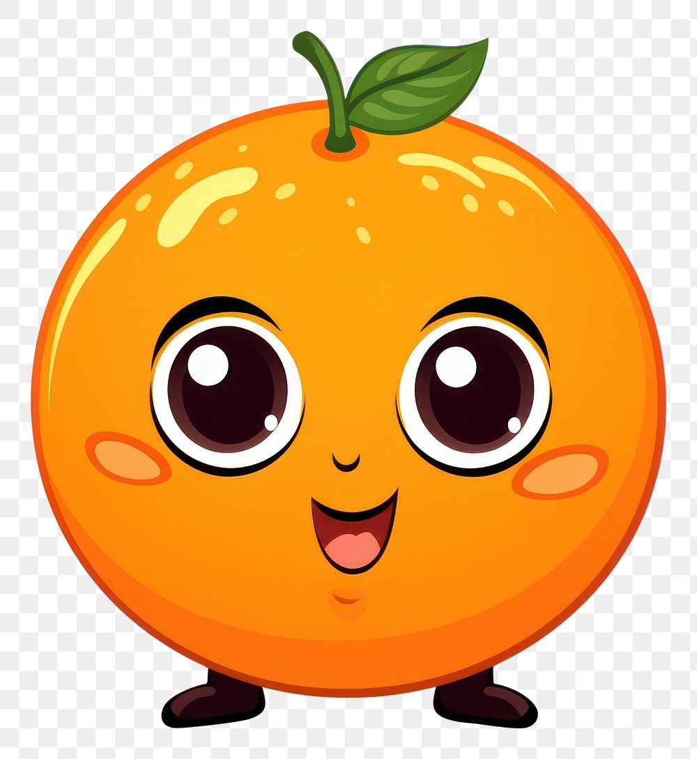 PNG Orange fruit pumpkin cartoon. AI generated Image by rawpixel.