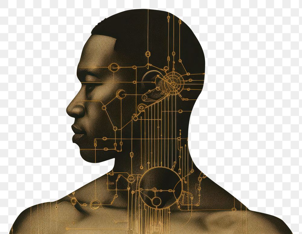 PNG Black man drawing diagram adult. AI generated Image by rawpixel.