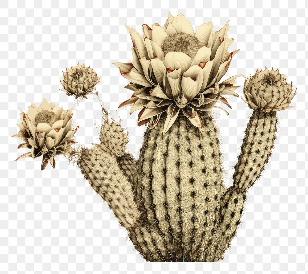 PNG Cactus cactus drawing plant. AI generated Image by rawpixel.