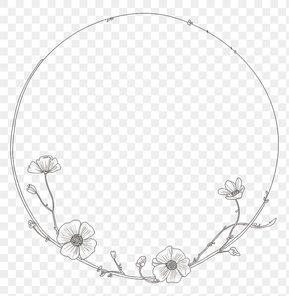 PNG Flower necklace circle plant. AI generated Image by rawpixel.
