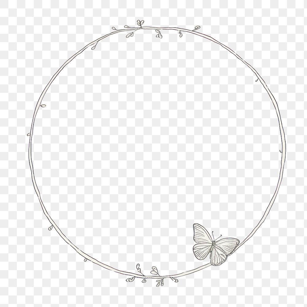 PNG Butterfly necklace jewelry circle. 