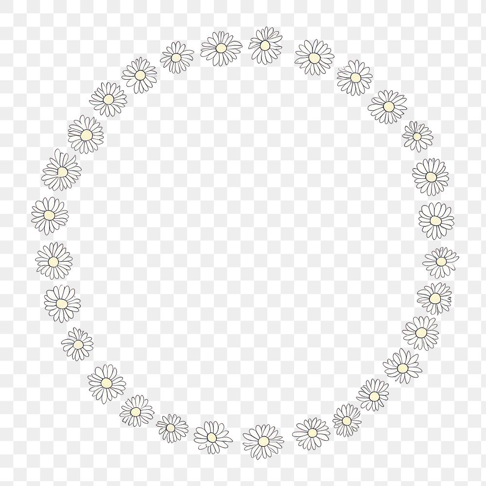 PNG Daisy necklace jewelry circle. AI generated Image by rawpixel.
