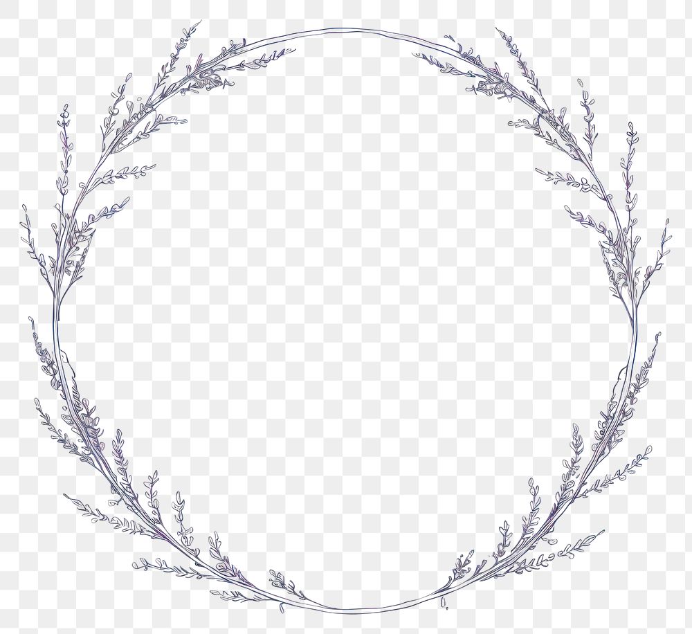 PNG Lavender drawing circle sketch. AI generated Image by rawpixel.