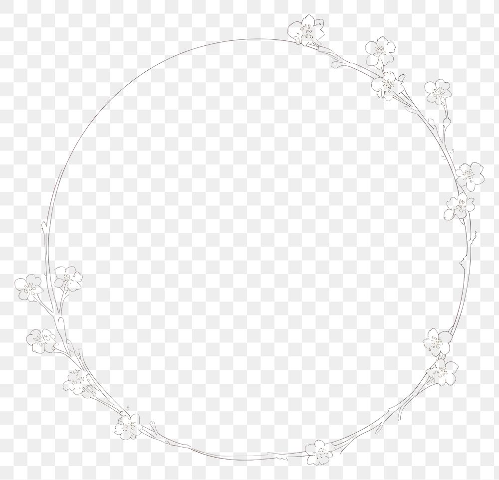 PNG Sakura circle accessories chandelier. AI generated Image by rawpixel.