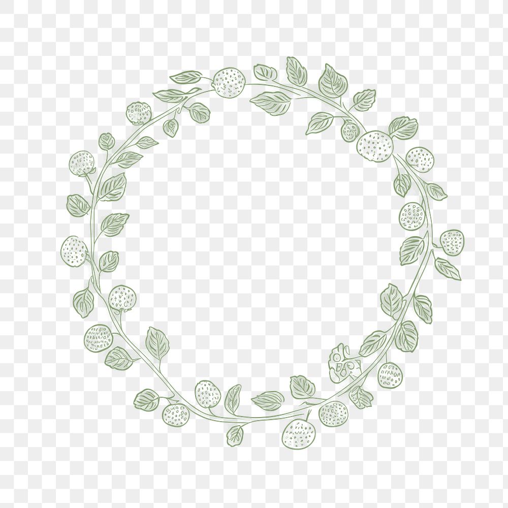 PNG Berry pattern circle plant. AI generated Image by rawpixel.