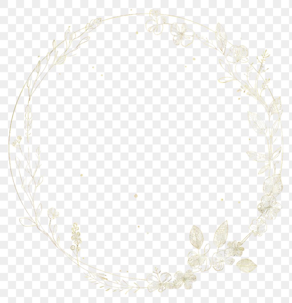 PNG Botanical pattern circle space. AI generated Image by rawpixel.