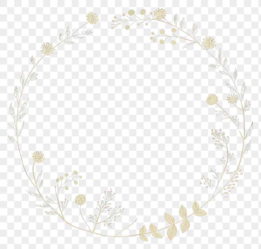 PNG Botanical pattern circle flower. AI generated Image by rawpixel.