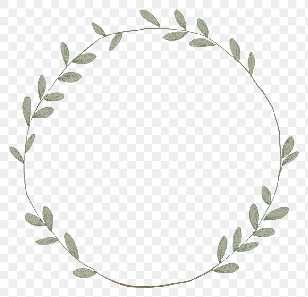 PNG Leaf pattern circle plant. AI generated Image by rawpixel.