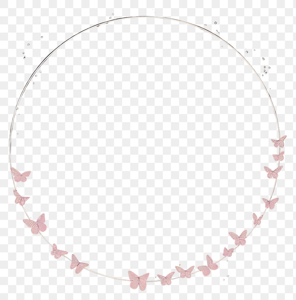 PNG Butterfly necklace jewelry circle. AI generated Image by rawpixel.