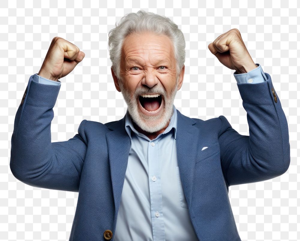 PNG  Shouting laughing adult achievement. AI generated Image by rawpixel.