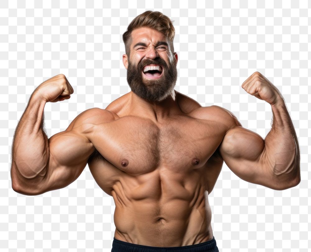 PNG  Shouting adult determination bodybuilding