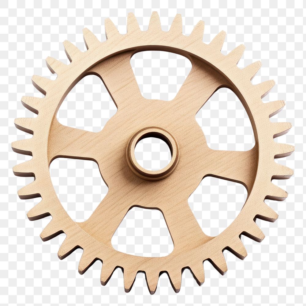 PNG  A Gear wheel gear white background clockworks. AI generated Image by rawpixel.