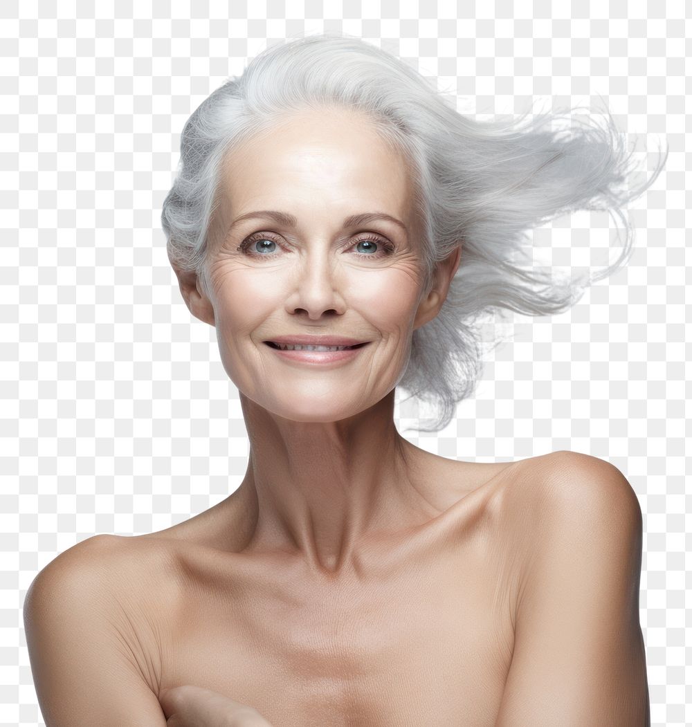 PNG  Aging body with good tissue face portrait adult white. AI generated Image by rawpixel.