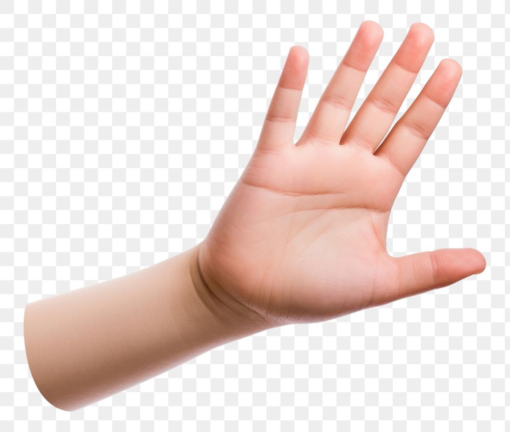 PNG  Kid hand finger white background gesturing. AI generated Image by rawpixel.