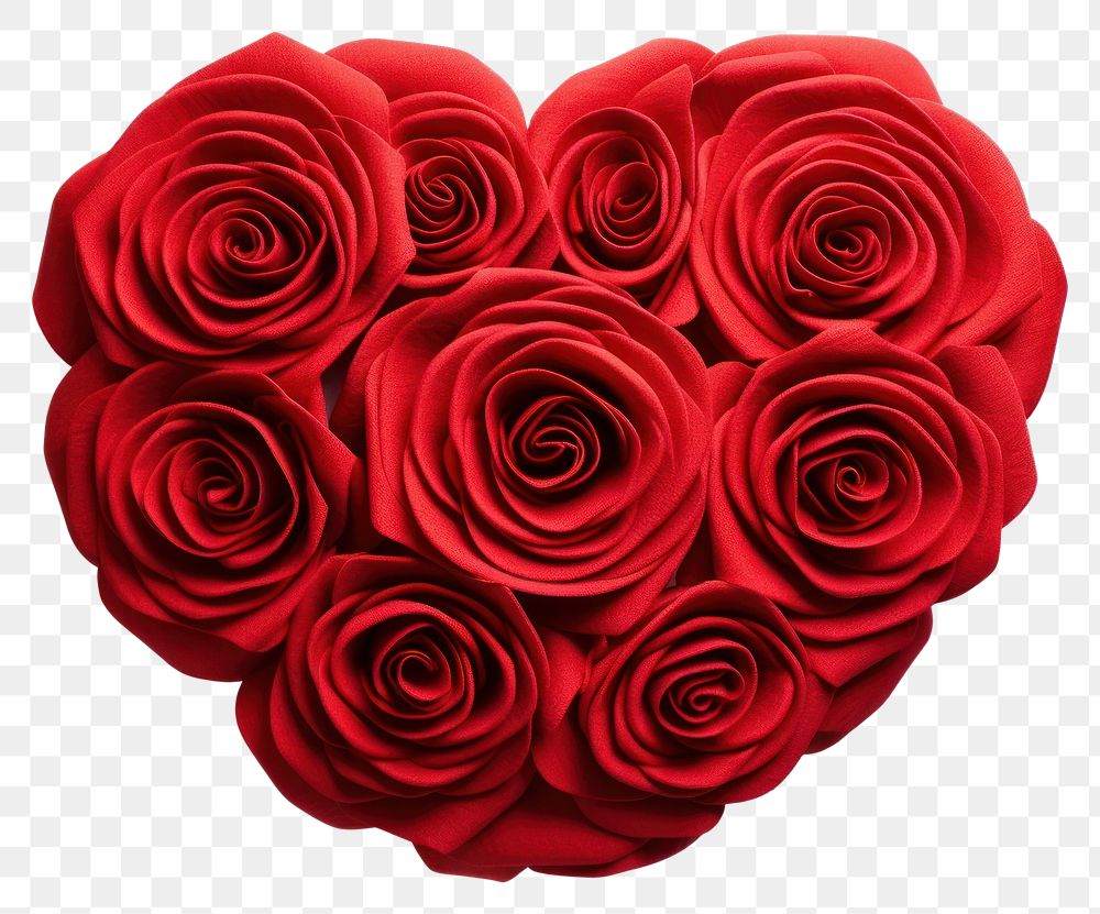 PNG  Rose In Love Shape rose flower shape
