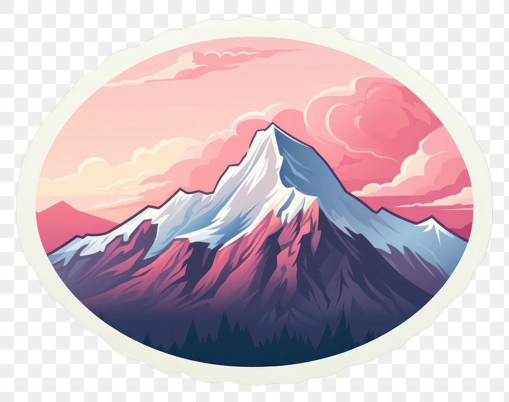 PNG Mountain peak mountain nature mountain peak. AI generated Image by rawpixel.