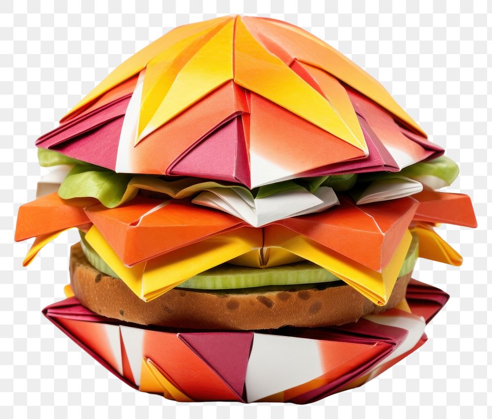 PNG Burger art origami burger. AI generated Image by rawpixel.