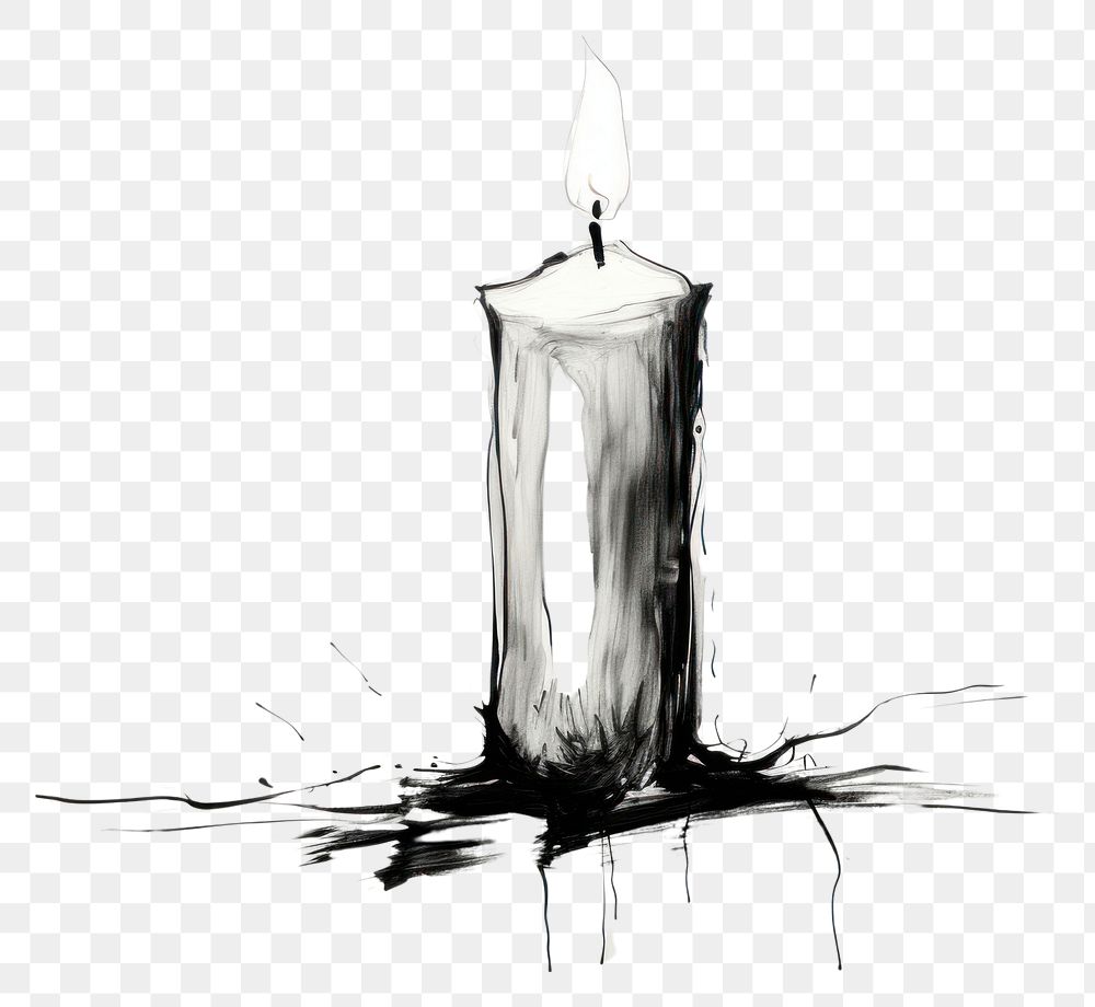 PNG Candle drawing candle sketch. AI generated Image by rawpixel.