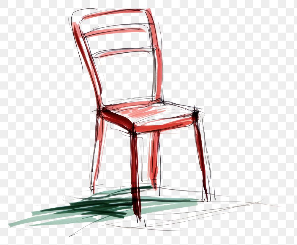 PNG Chair chair furniture drawing. AI generated Image by rawpixel.