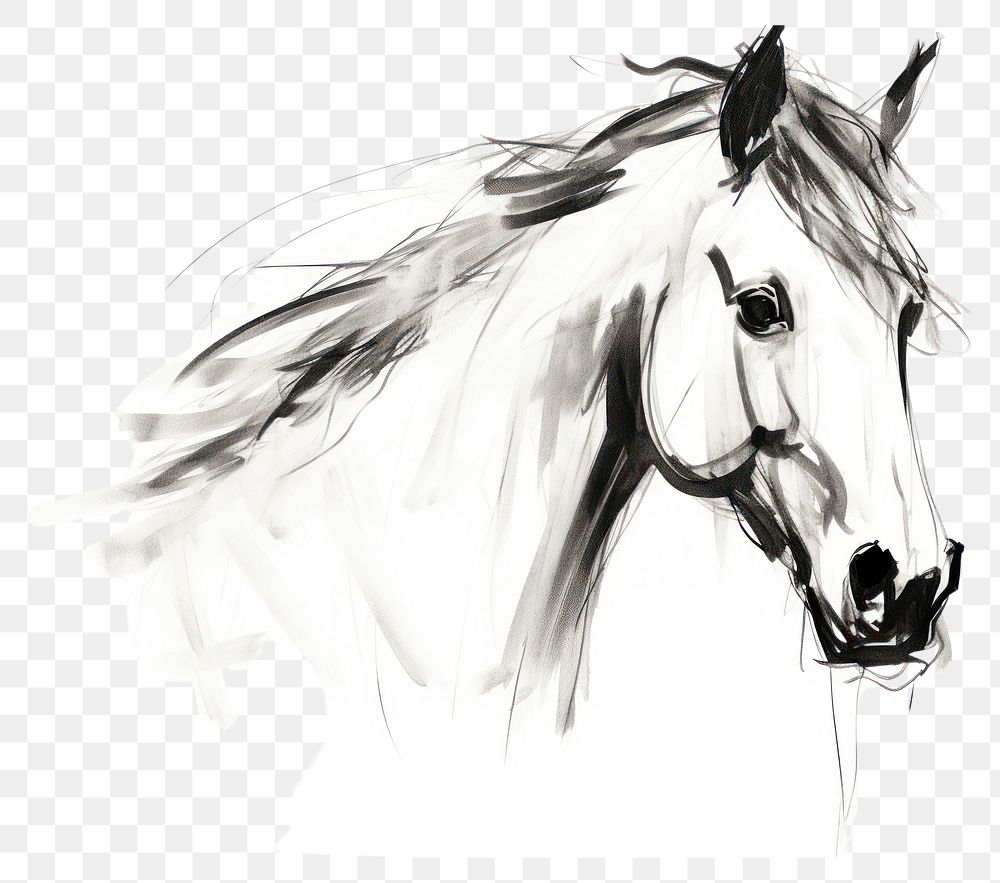 PNG Horse drawing horse animal. AI generated Image by rawpixel.
