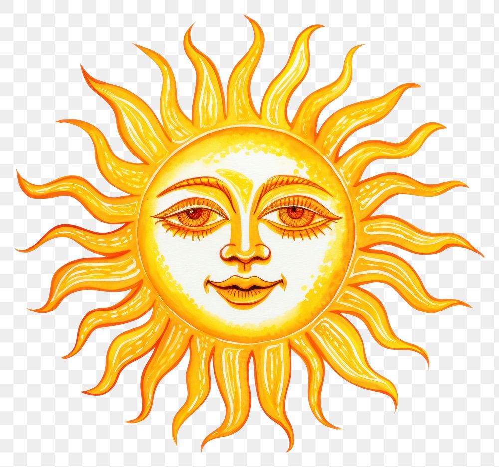 PNG Sun sun art representation. AI generated Image by rawpixel.