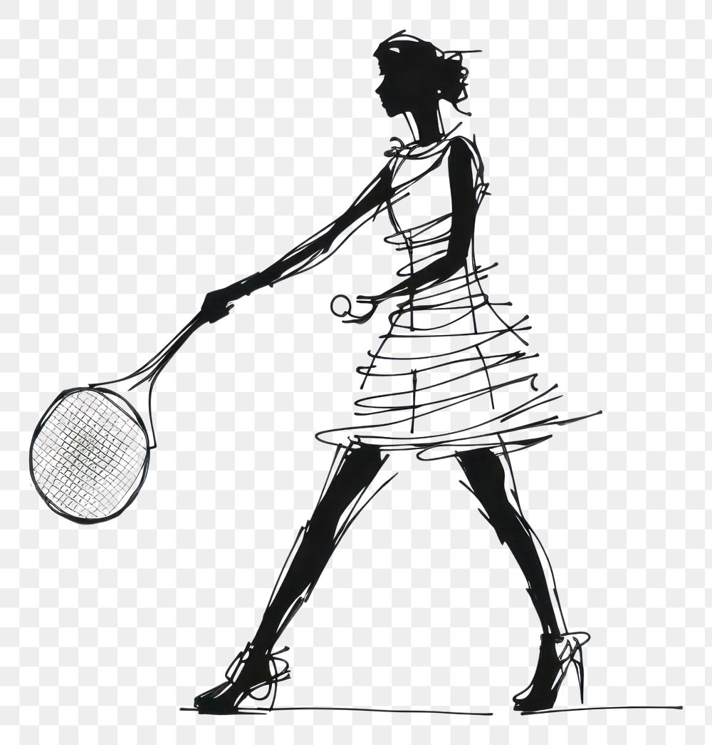 PNG Tennis tennis drawing sports. AI generated Image by rawpixel.