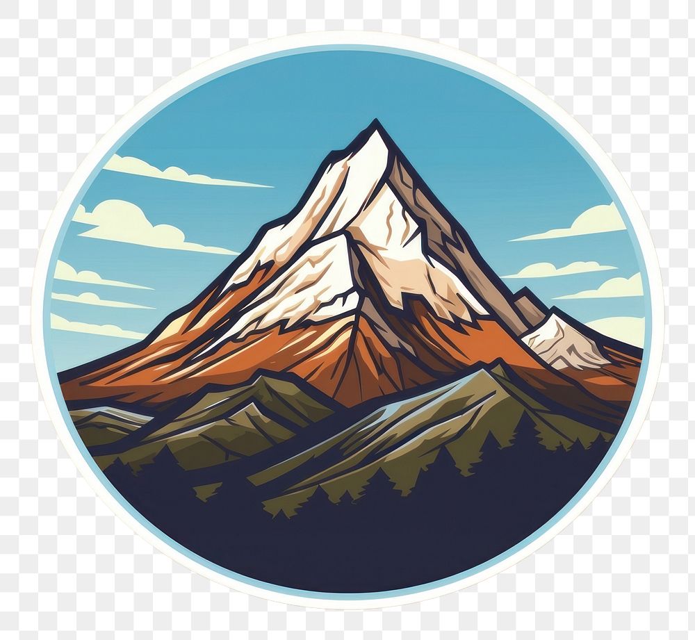 PNG Mountain peak nature stratovolcano landscape. AI generated Image by rawpixel.