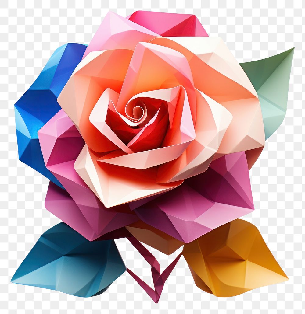 PNG Flower origami flower paper. AI generated Image by rawpixel.